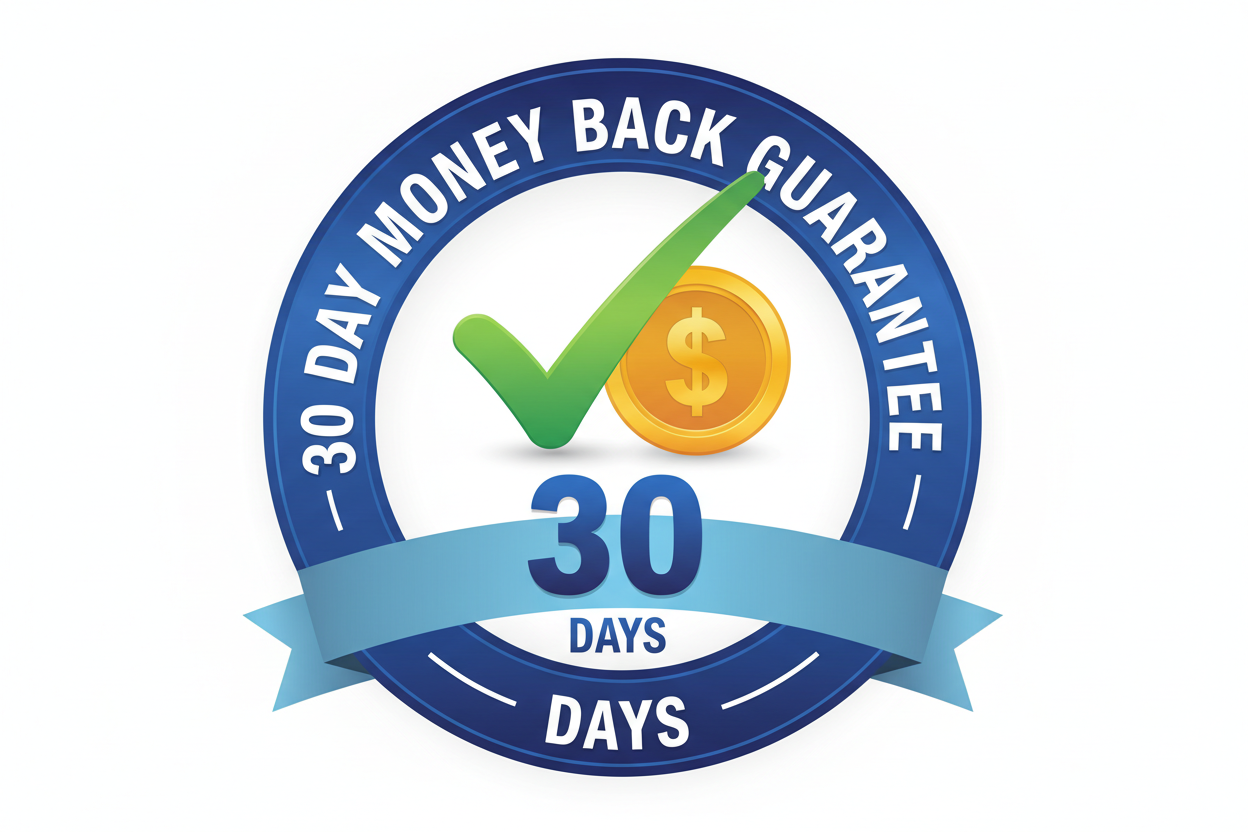 30 day money back guarantee, make the background white